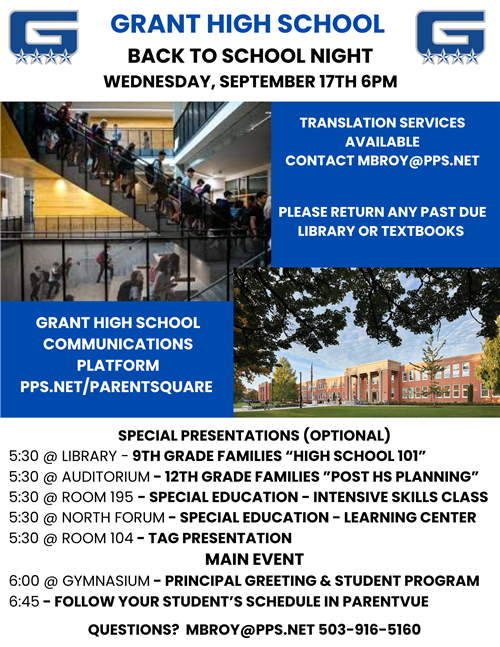 Back To School Night